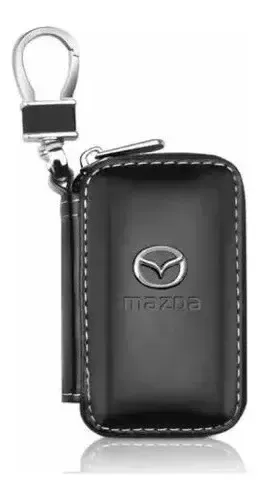 Funda De Cuero Con Llavero Para Llave Mando Mazda 3, 6, CX-5, CX-7, MX-5, CX-9 - Protege Tu Llave Inteligente