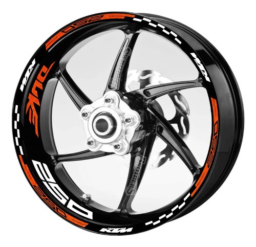 Calcomanías Stickers Rines Ktm Duke 250 Reflejantes M-4