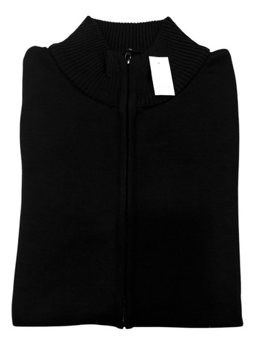 Campera Tejida De Hilo Con Cierre