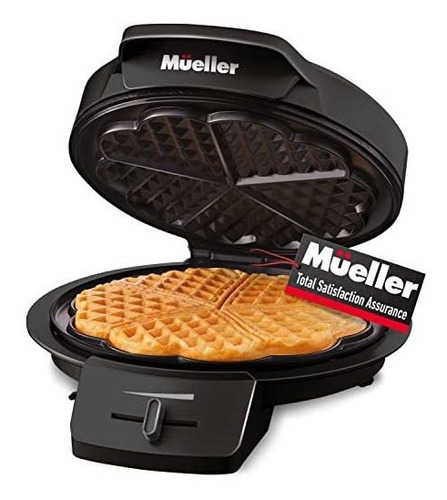 Mueller Heart Waffle Maker, 5 Wafflera Belga, Control De D