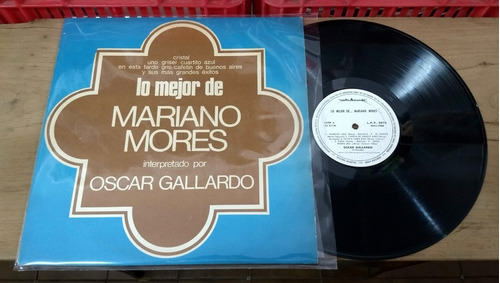 Oscar Gallardo Lo Mejor De Mariano Mores Disco Lp Vinilo