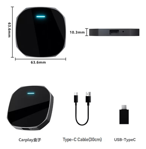 Adaptador Carplay Sem Fio Para iPhone Plug And Play