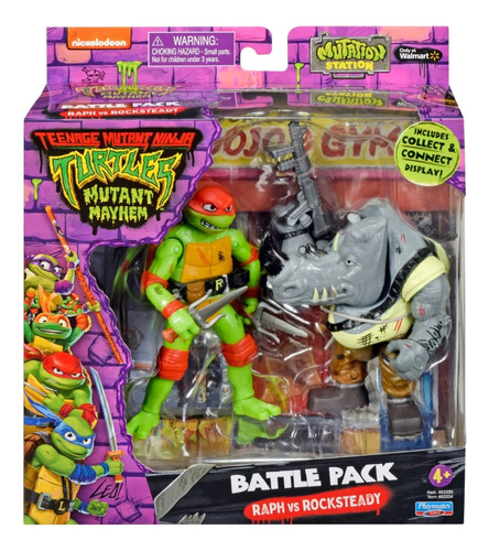 Playmates Tmnt Tortugas Ninja Battle Pack Raph Vs Rocksteady