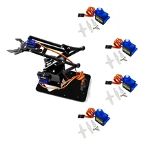 Comprar Brazo Robótico Chasis De Acrílico Arduino + 4 Servos Sg90