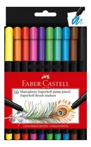 Comprar Marcador para colorear Faber-Castell Super Soft Brush con diseño de Punta Pincel de punta pincel pack x 10