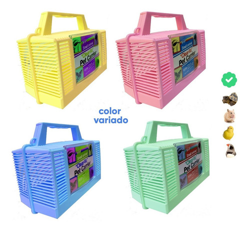 Imagen 3 de 10 de Transportadora Hamster Jerbos Aves Ratas Roedores Chicos