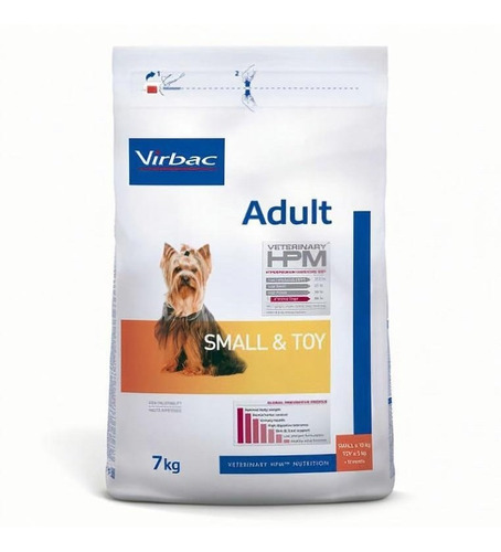 Alimento Adult Small And Toy Para Perro De Virbac Hpm 7 Kg