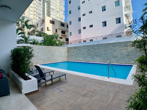 Imagen 16 de 22 de Apartamento 2hab Amueblado En Piso Alto C/vistas, Area Social, Lounge, Piscina, Lobby Y Gym En Paraiso - Piantini