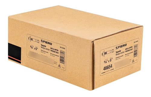 Caja C/25 Taquetes Arpon De 5/8x6 Fiero C/tuerca Y Arandela