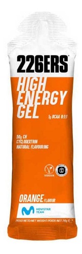 Gel 226ers High Energy 76g (10 Sachês) - Carboidratos 50g Sabor Bcaa Laranja