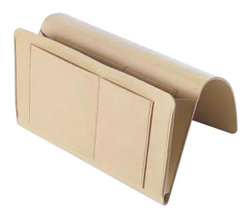 Imagen 6 de 6 de Organizador Cama Beige Bolsa Revistero Sofa Control Celular