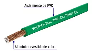 Cable Eléctrico Cal 12 Alucobre 100 M Verde Volteck Cca-12v