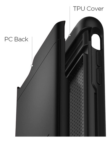 Funda De Teléfono Spigen Slim Armor Cs Para iPhone SE 2022 Negra