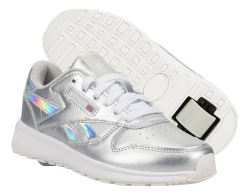 Tenis Plateados Heelys Reebok 005 Con Rueda