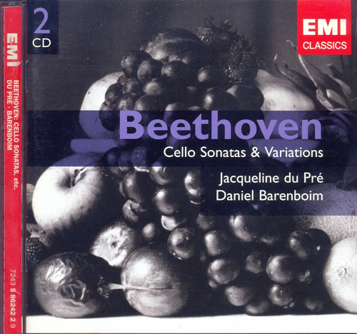 Cd Beethoven Cello Sonatas & Variations Du Pré Barenboim Emi