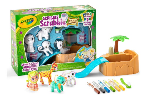 Crayola Scribble Scrubbie Safari Animals Tub Set, Juego Par.