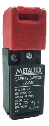 Chave De Segurança Metaltex Tz93c-pt 1na+1nf 3a-240v