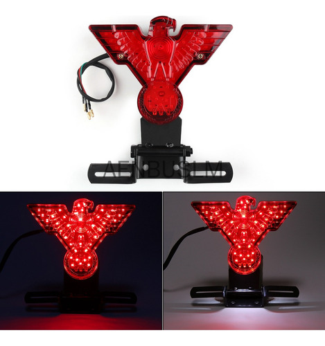 Luz Trasera Led Eagle Con Placa Para Harley Chopper Bobbe