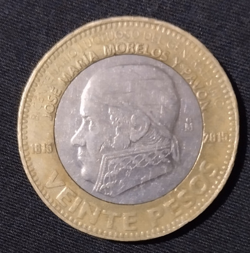 Moneda De 20 Pesos Bicentenario Luctuoso Del General Jomaría