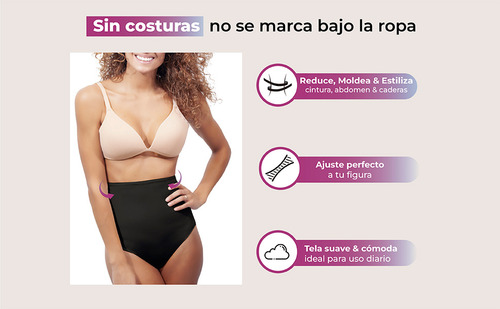 Panty Alta Faja Para Mujer Control Total Del Vientre 2216