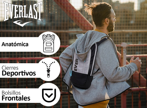 Imagen 3 de 10 de Mochila Running Hidratatante Everlast Camelback Trekking