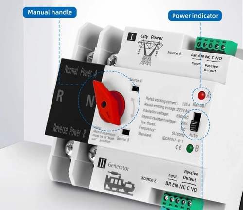 Interruptor Selector Eléctrico De Transferencia Automática