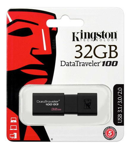 Pendrive Kingston 32gb Data Traveller 100 G3 3.0