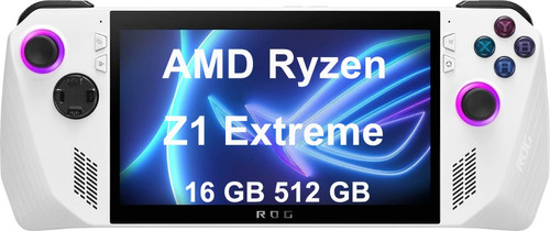 Consola Asus Rog Ally Amd Ryzen Z1 Extreme 16gb 512gb Blanco