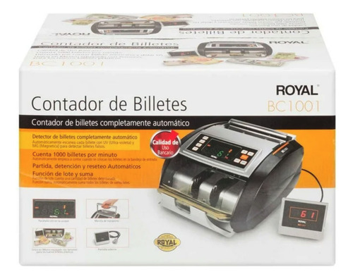 Contadora de billetes Royal bc1001 1000 bill x min luz ultra