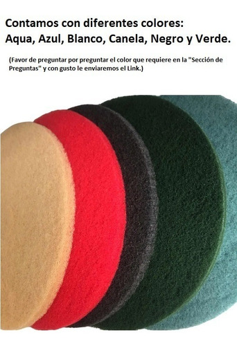 Imagen 5 de 6 de Discos Pad De Fibra Para Pulidora 20 Pulgadas Negro 5 Piezas