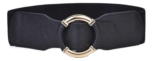 Cinturón Elástico Mujer 70-90 Cm De Cintura, Ancho 7cm Color Negro Talla Unitalla 70-90 Cm