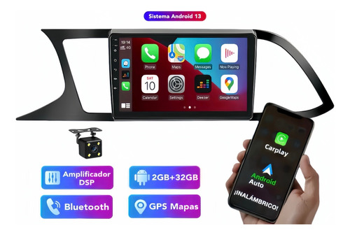 Estéreo 2+32gb Para Seat Leon 2014-2020 Carplay Android Auto