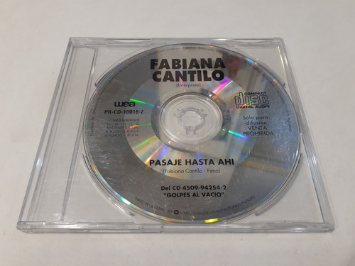 Pasaje Hasta Ahí, Fabiana Cantilo - Cd Promo 1993 9.5/10