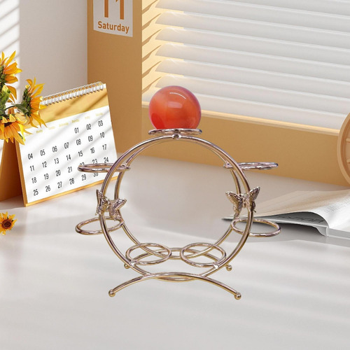 Bola De Cristal Base De Metal Base De Metal Rose Dorado