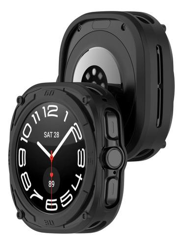 C Funda De Reloj De Tpu Negra Para Samsung Galaxy Watch