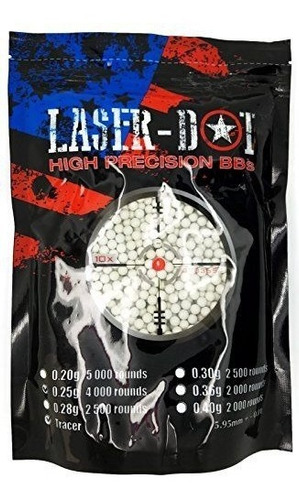 Balines Plástico 6mm Bbs 0.20 Gr Laser Dot X 5.000 Unidades