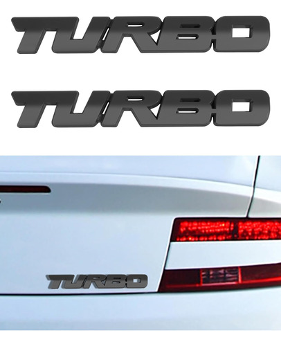 2 Emblemas De Automóvil, Emblema De Metal Turbo Para Guardab