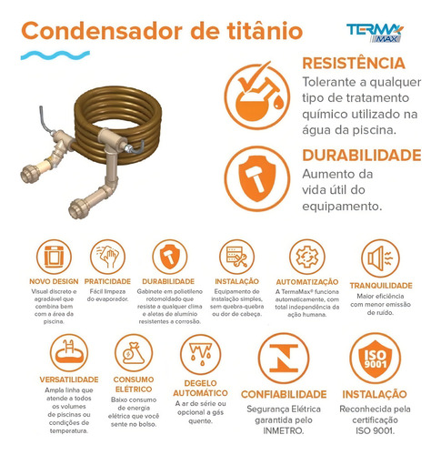 Trocador De Calor Termamax 06 Tri 220v Até 160 Mil Litros Trifásico 220v