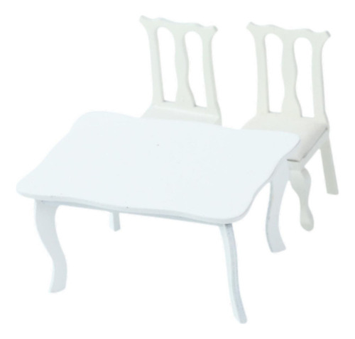 1:12 Mesa De Muñecas Y Silla Juego De Artesanías De Hobby