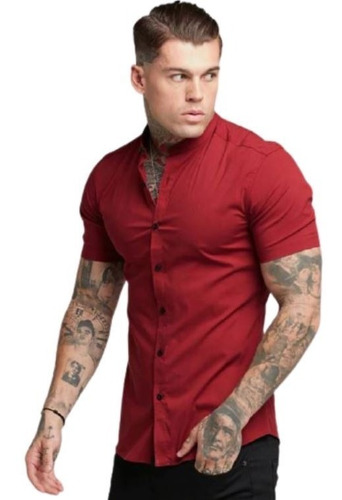 Camisa Hombre  Verano  Manga Corta Elastica