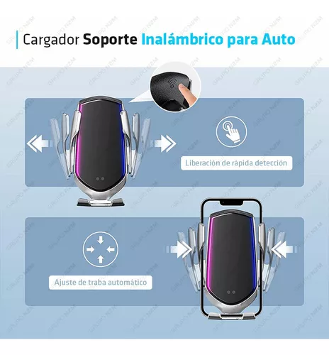 Soporte Auto Cargador Inalambrico Qi Wireless Sensor Intelig