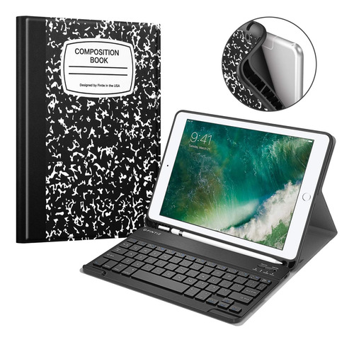 Funda Con Teclado Fintie Para iPad 9.7 2018 Con Lápiz Incorp