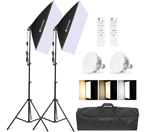 Kit De Iluminación Fotografía  20x28'' 2800 K-5700k 85w E27