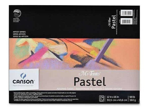 Imagen 1 de 1 de Block Para Pastel Canson Mi-teintes 24h 160g 30.5 X 40.6cm