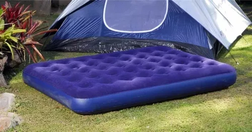 Colchão Inflável Casal Camping Praia 300kg Bestway Cor Azul