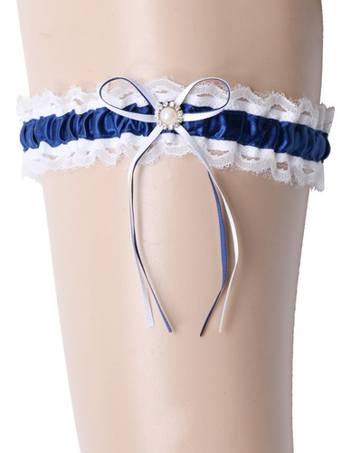 5 Navy Blue Satin Ribbon Hair Accessory For Wedding 5 Pcs
