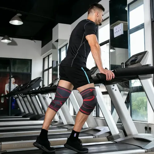 De 1 Par Rodilleras Elásticas Deportivas Compresion Para Gym