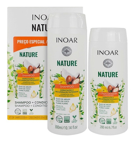 Kit Duo Shampoo Acondicionador Nature Hidratación Inoar 