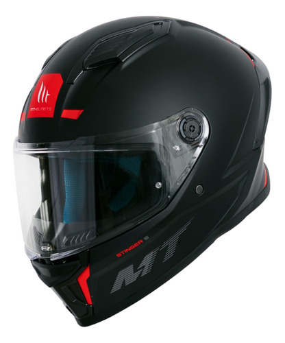 Capacete Esportivo Mt Helmets Stinger 2 Solid A1 Black Matte
