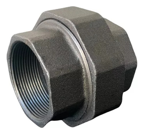 Unión Universal Hierro Negro 2 Pulgadas Roscada Reforzada